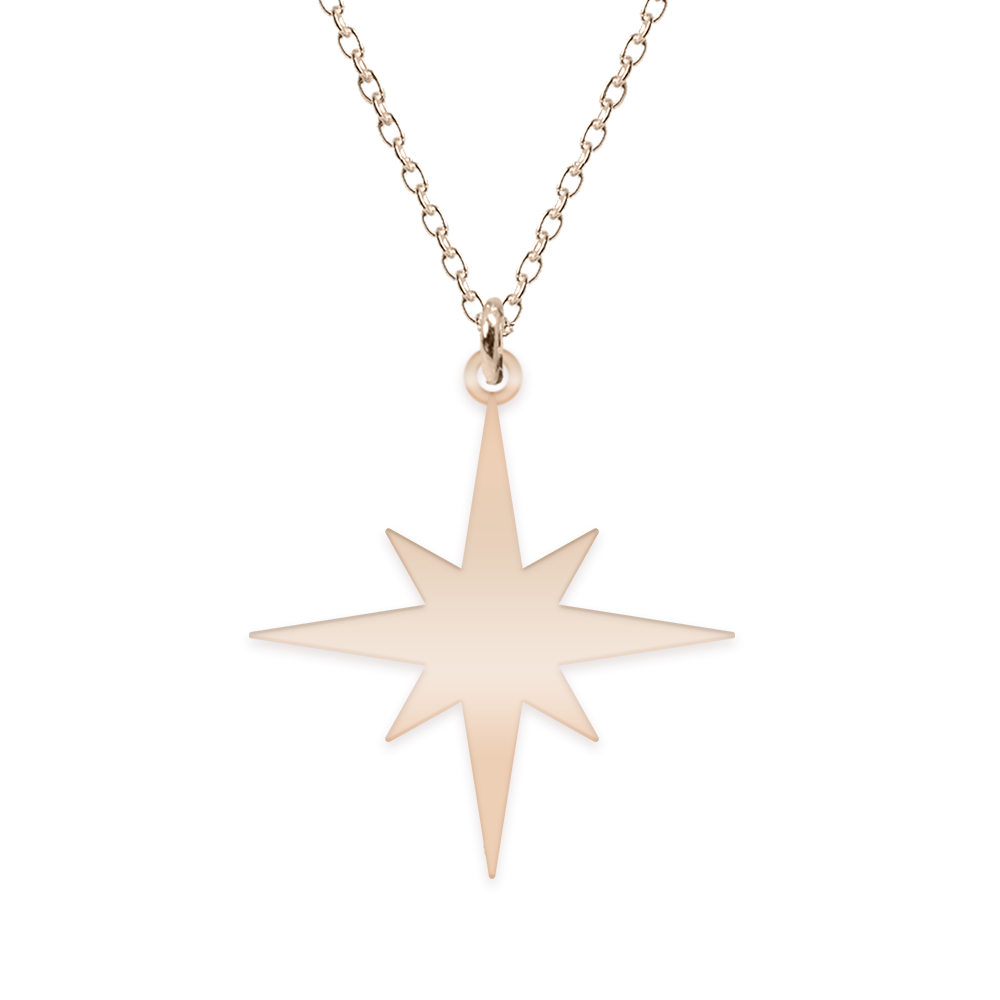 Star Light - Colier personalizat steluta din argint 925 placat cu aur roz